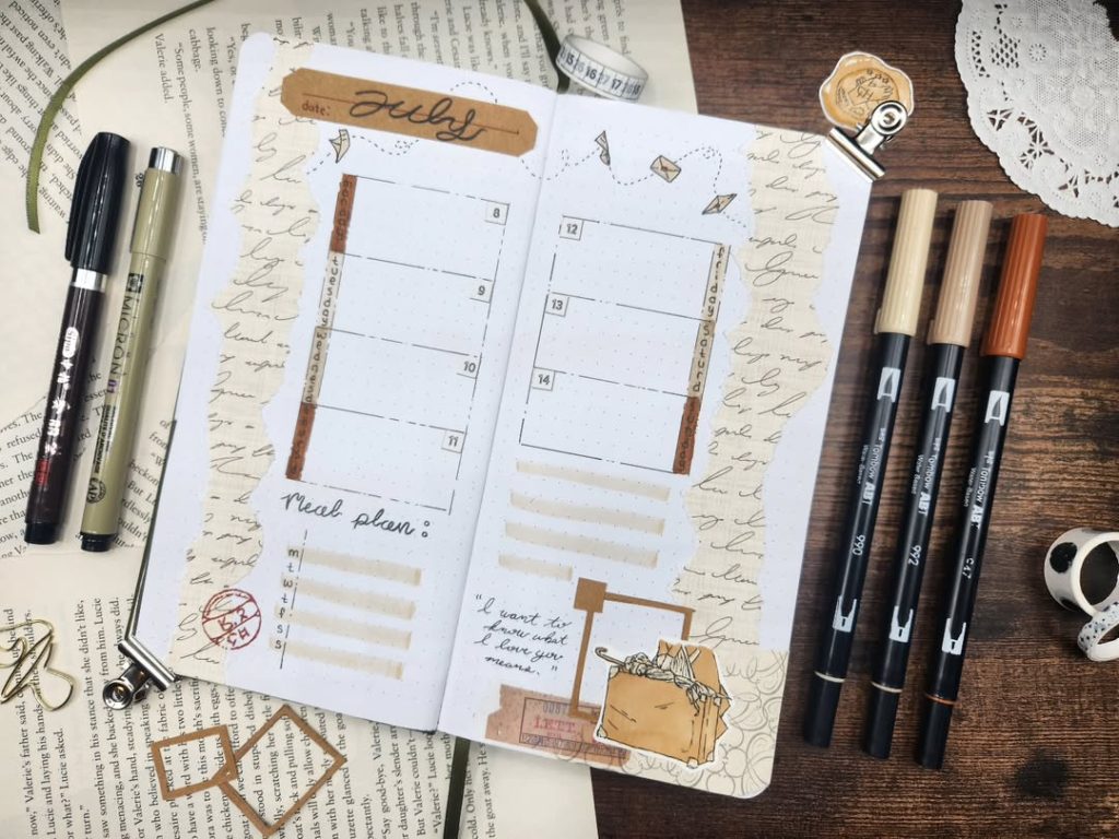 Vintage Bullet Journal Ideas