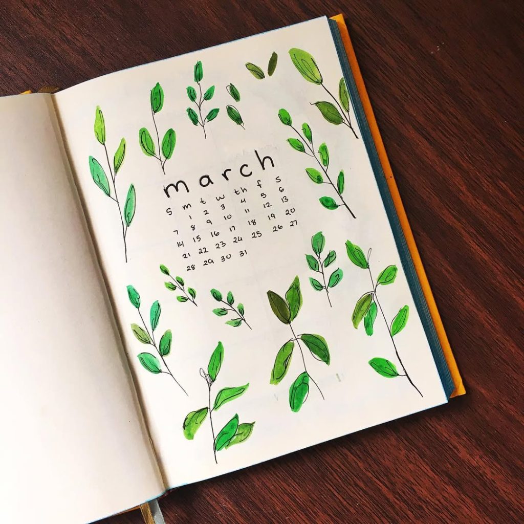 March bullet journal ideas