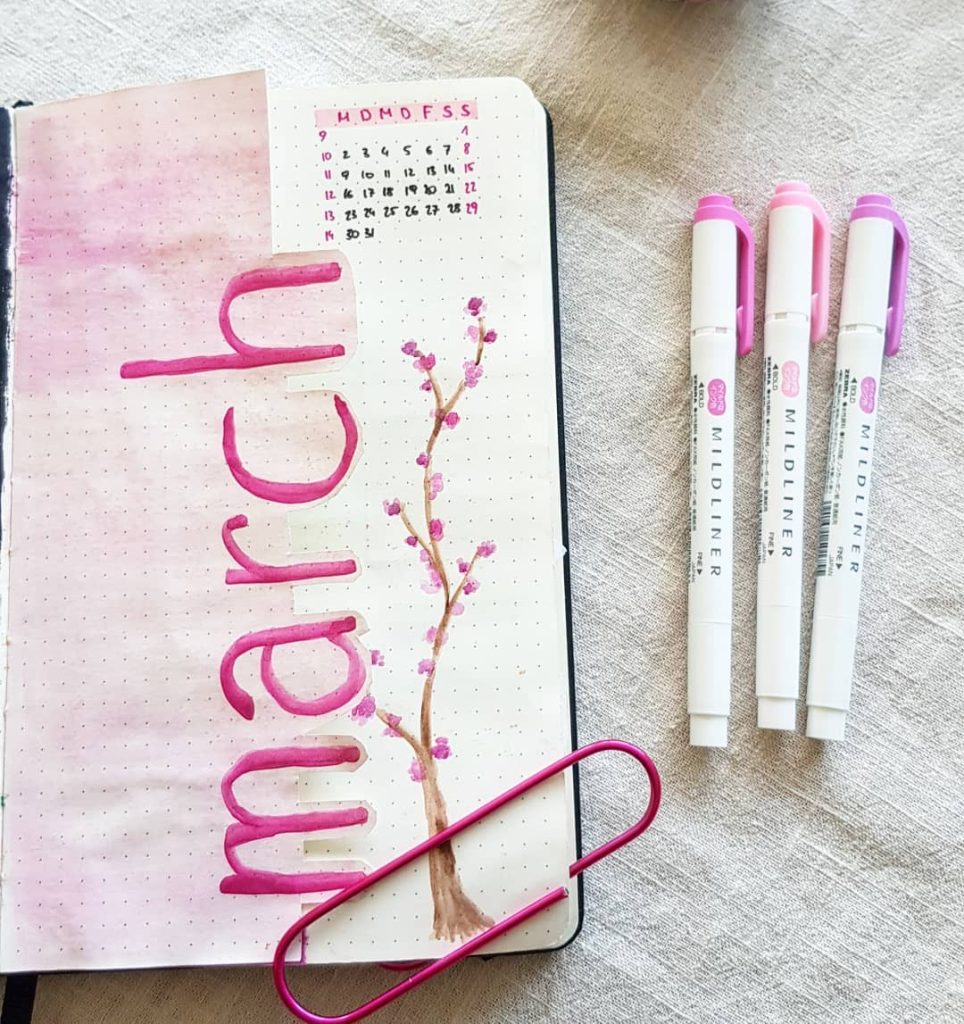 March bullet journal ideas