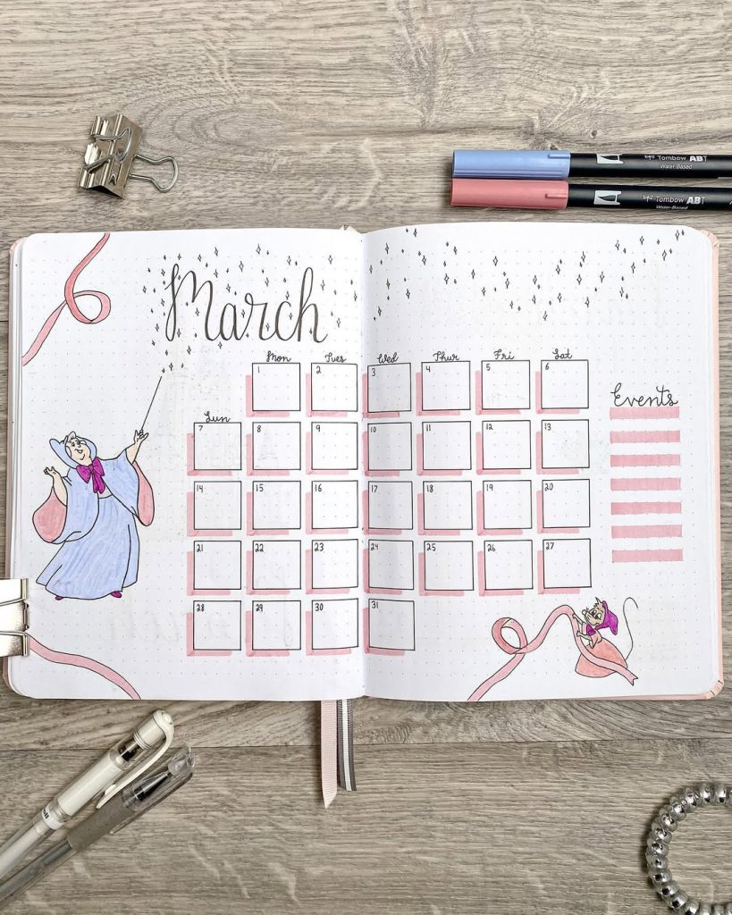 March bullet journal ideas