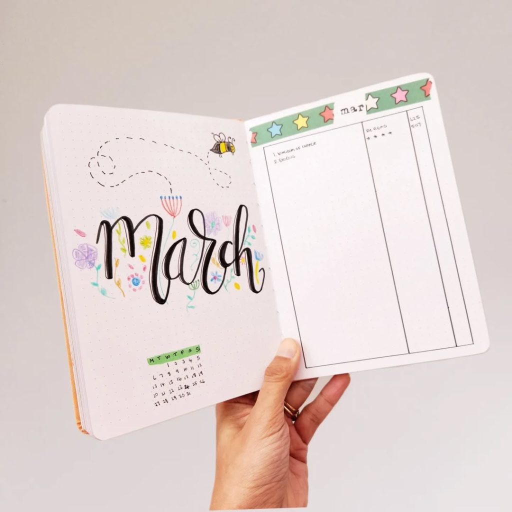 March bullet journal ideas