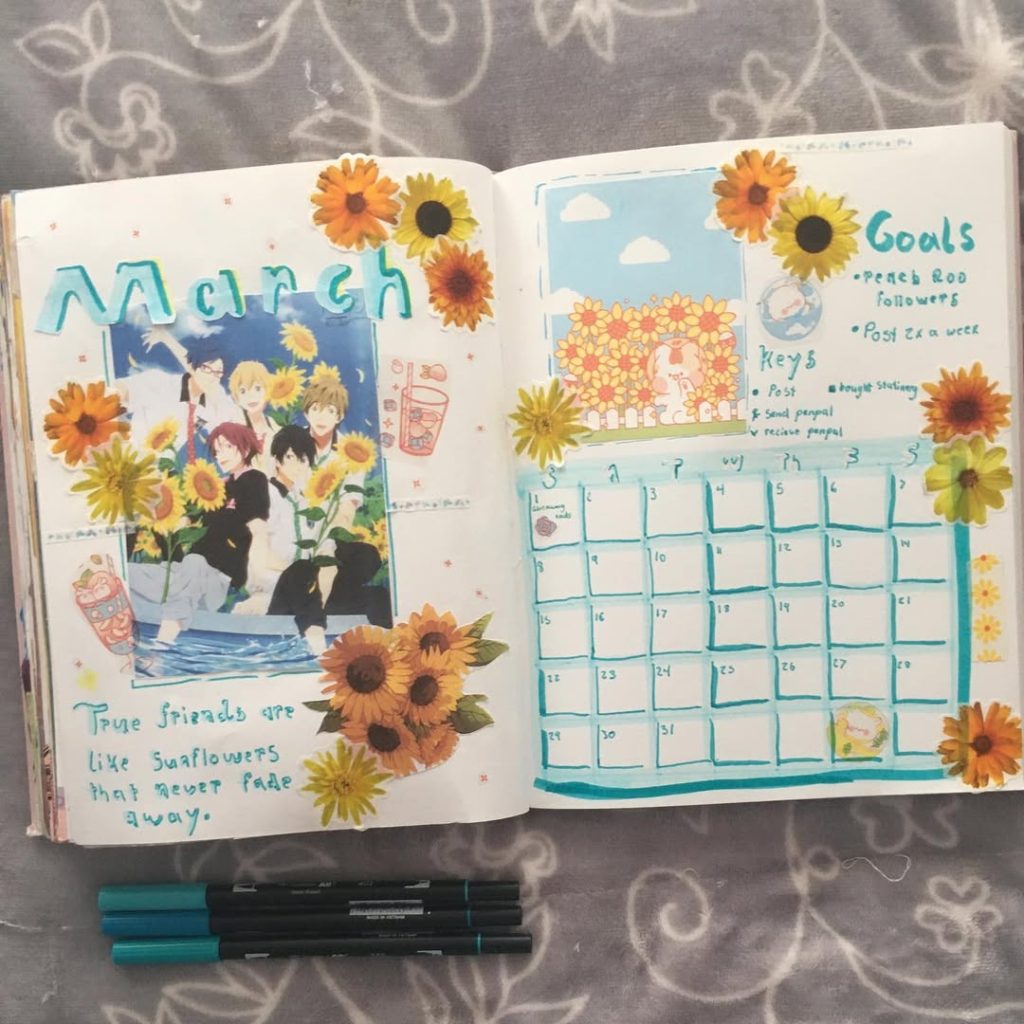 March bullet journal ideas