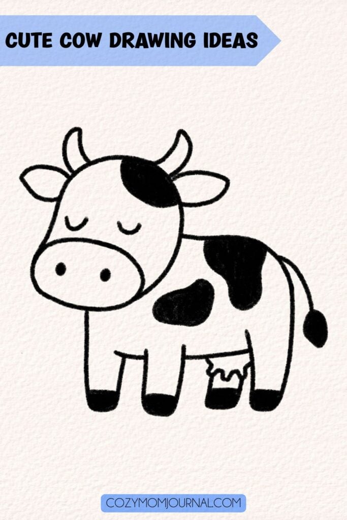 cute cow drawing ideas
