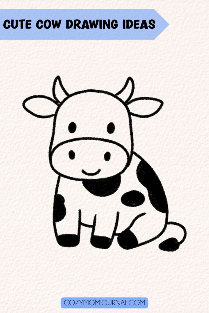 cute cow drawing ideas