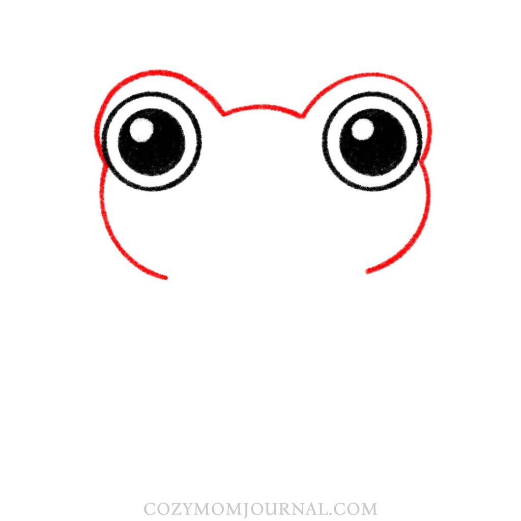 cute frog drawing step by step