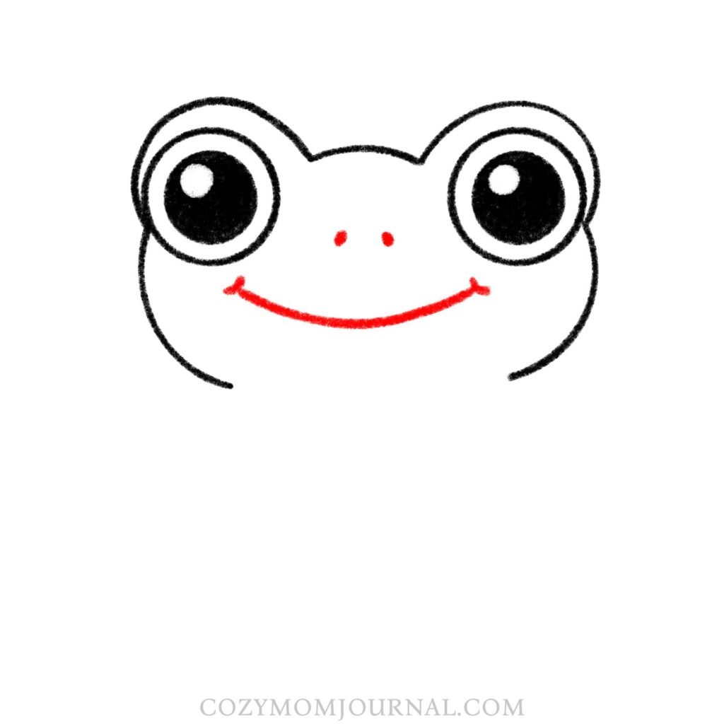 cute frog drawing step by step