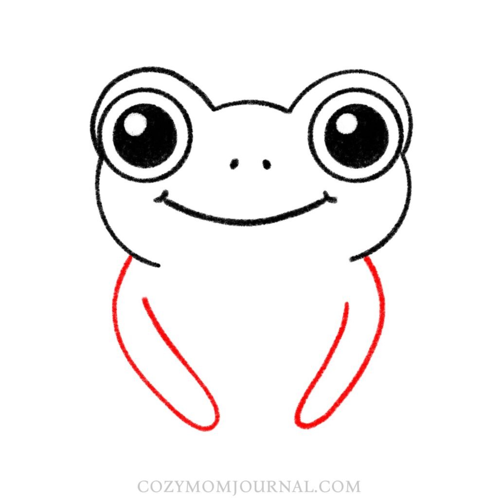 cute frog drawing step by step