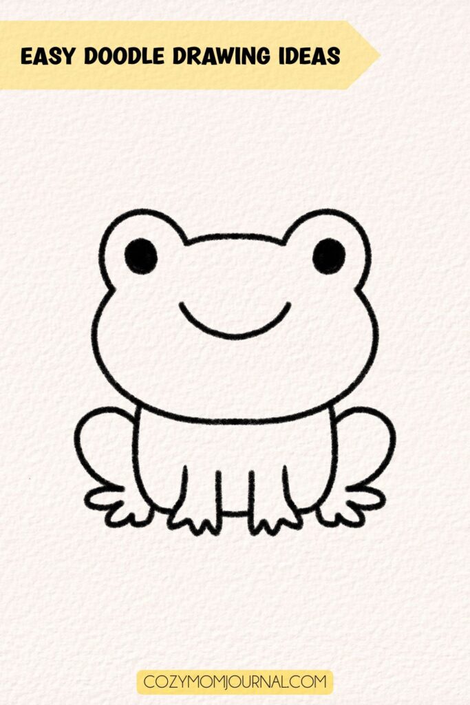 Hoppy Little Friend - easy doodle drawings