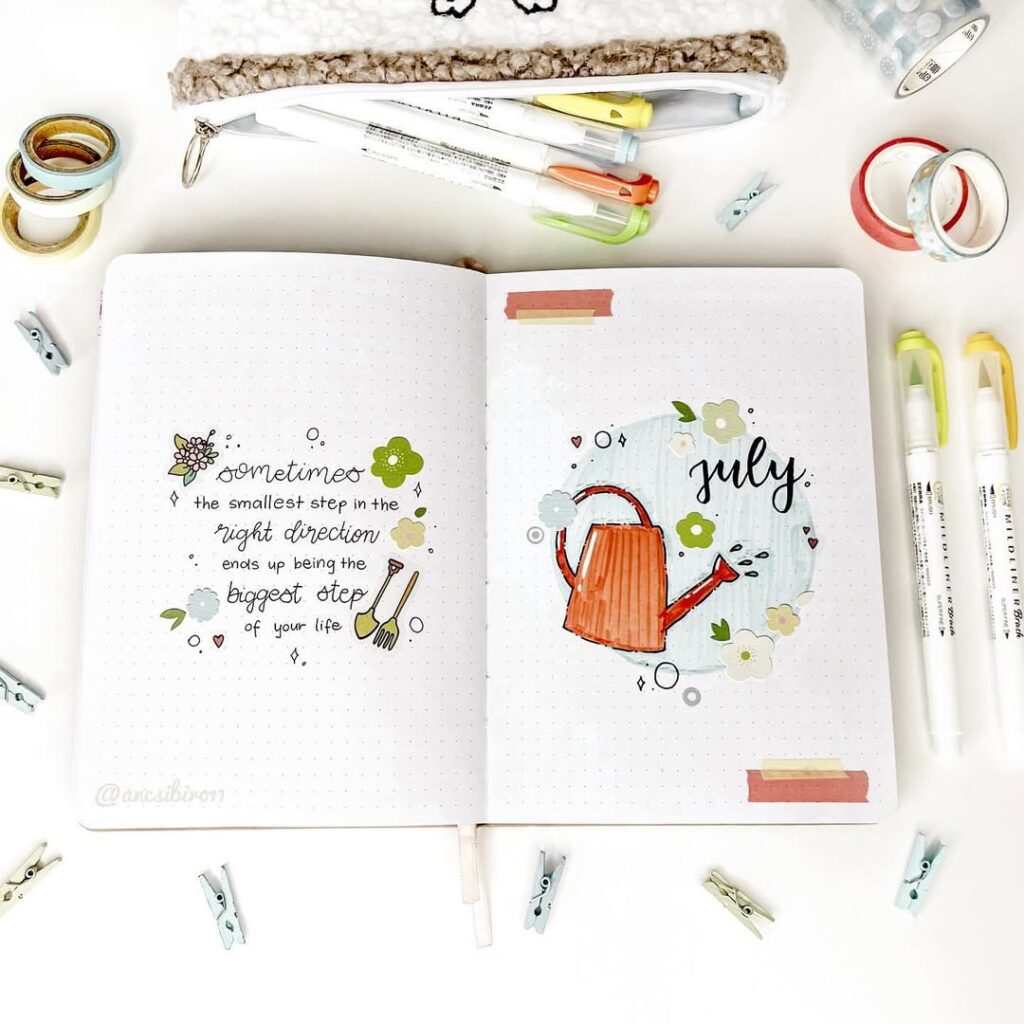 july bullet journal ideas