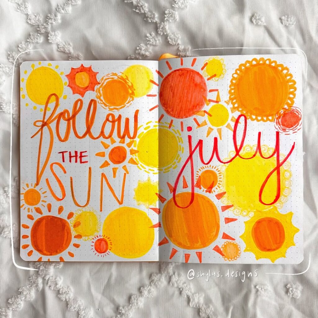 july bullet journal ideas