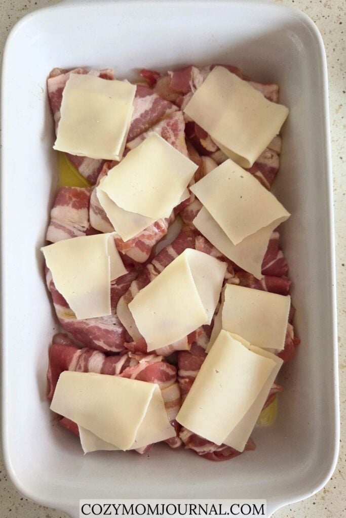 Bacon-wrapped pineapple chicken recipe