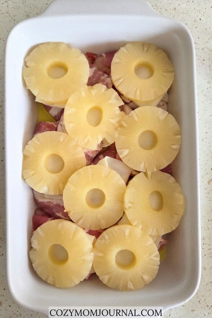 Bacon-wrapped pineapple chicken recipe
