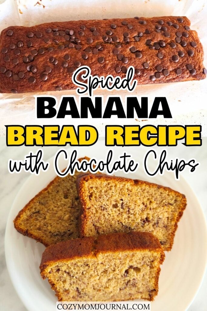 Spiced Banana Bread Recipe with Chocolate Chips