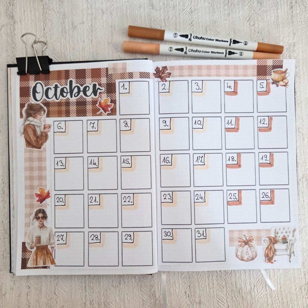 october bullet journal