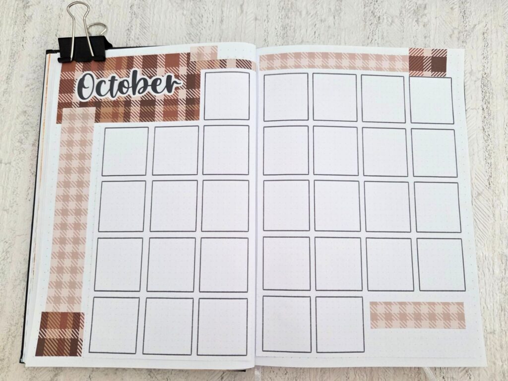 october bullet journal