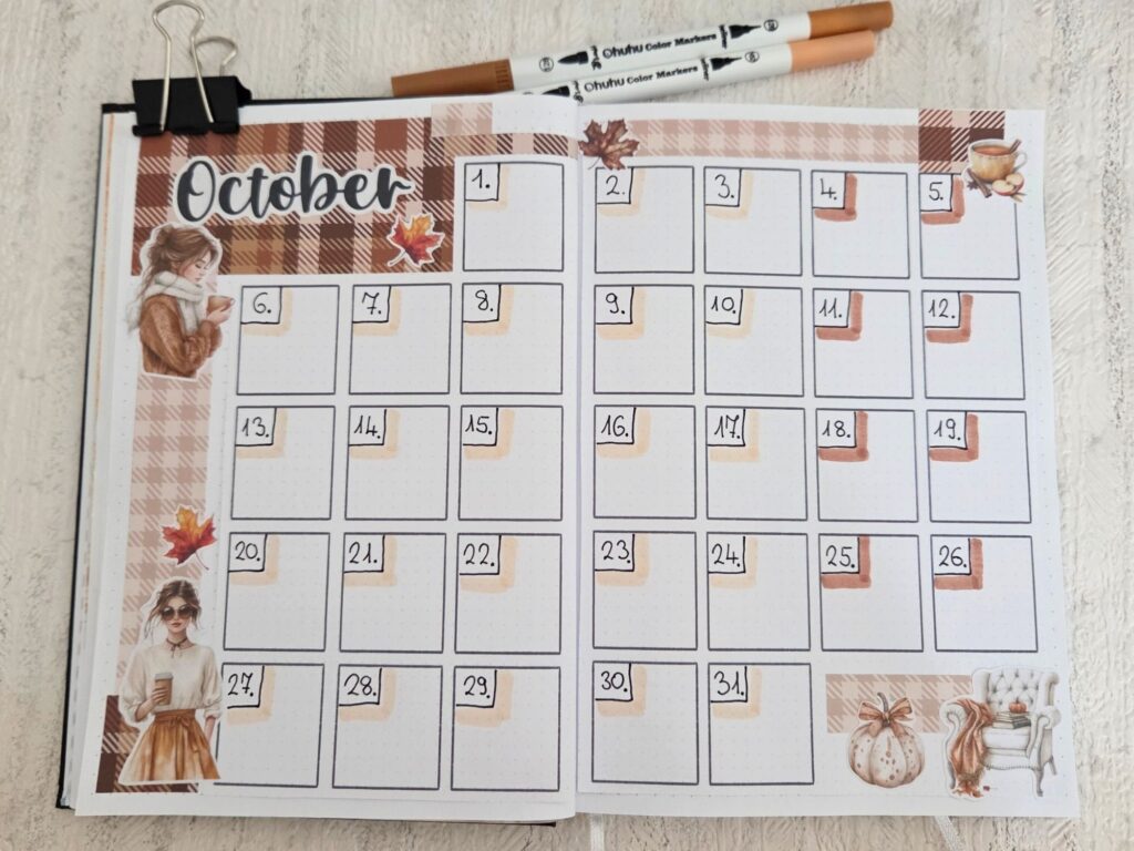 october bullet journal