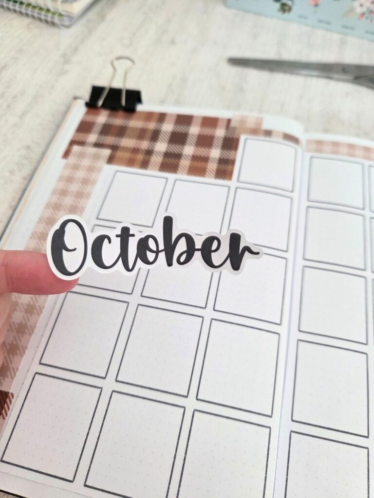 october bullet journal