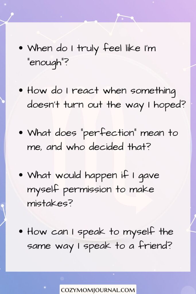 journaling prompts for Virgo zodiac sign