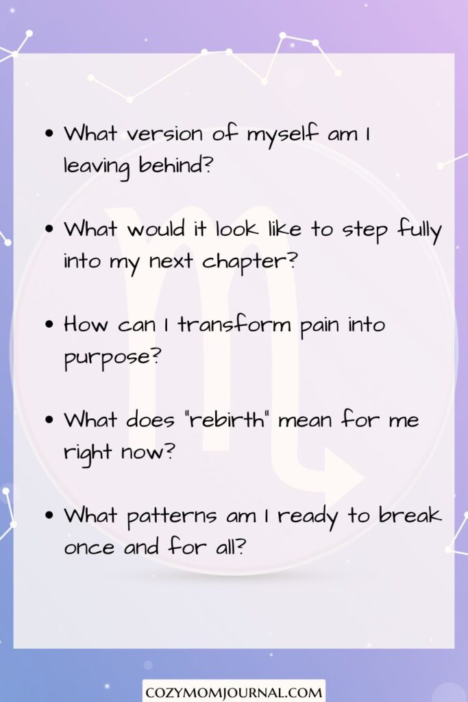 journaling prompts for Scorpio zodiac sign