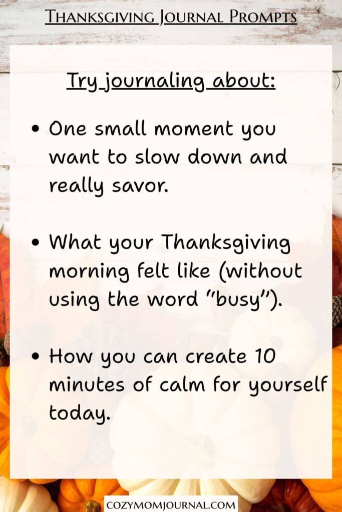 Thanksgiving Journal Prompts