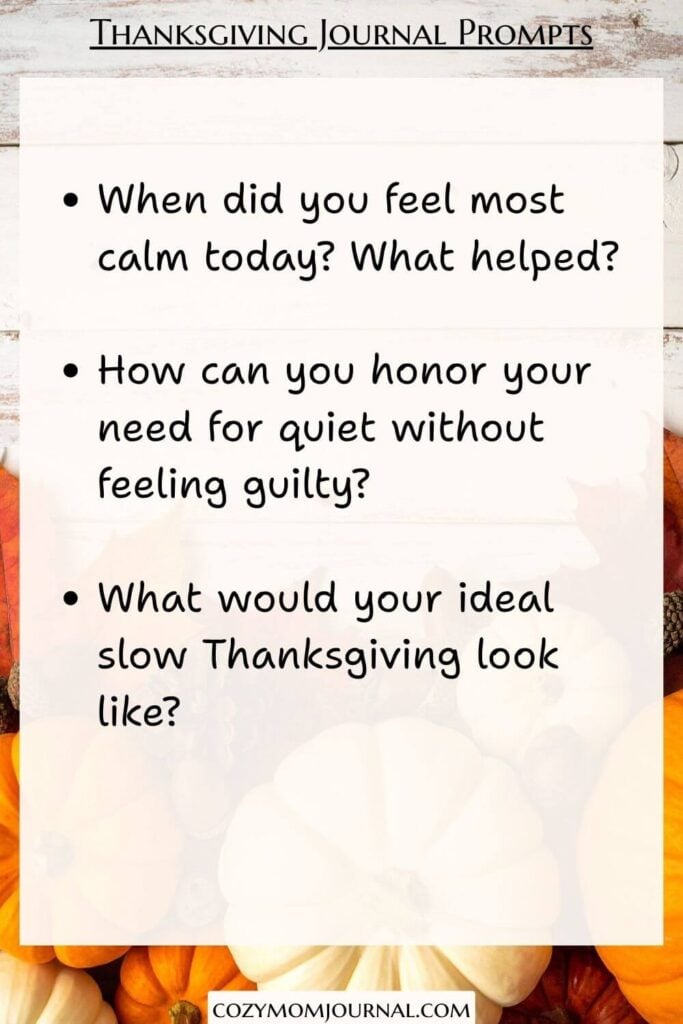 Thanksgiving Journal Prompts