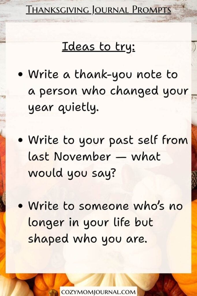 Thanksgiving Journal Prompts
