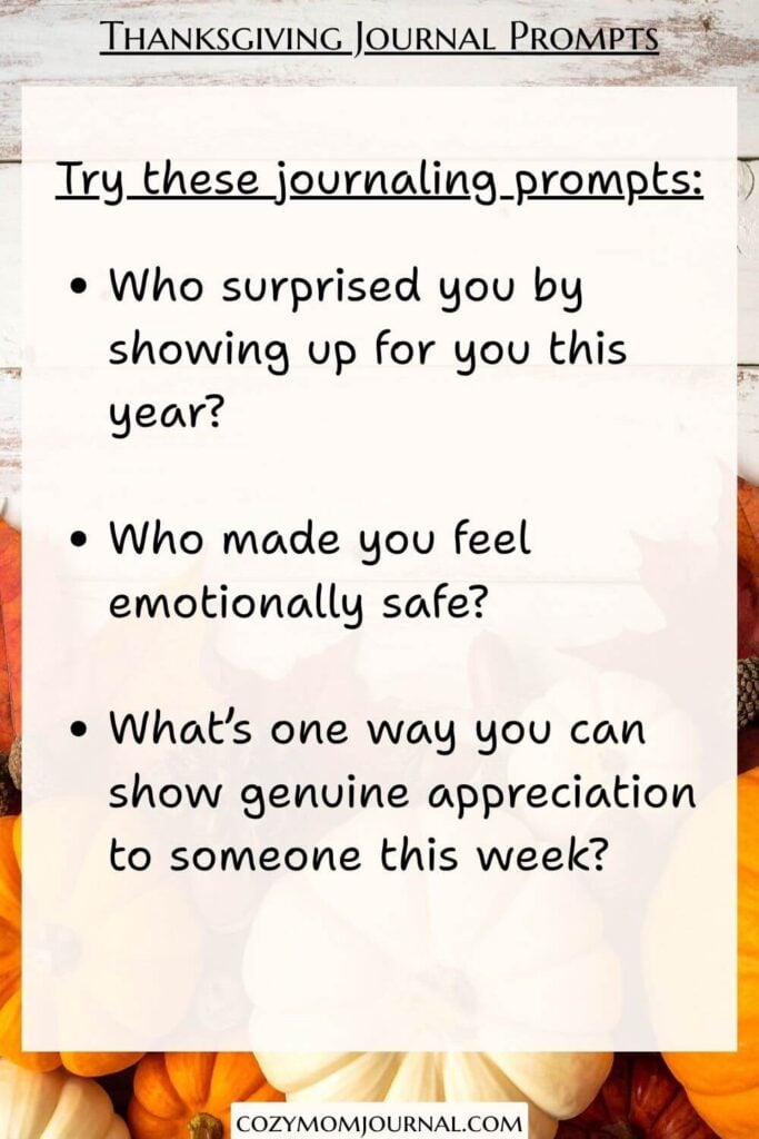 Thanksgiving Journal Prompts