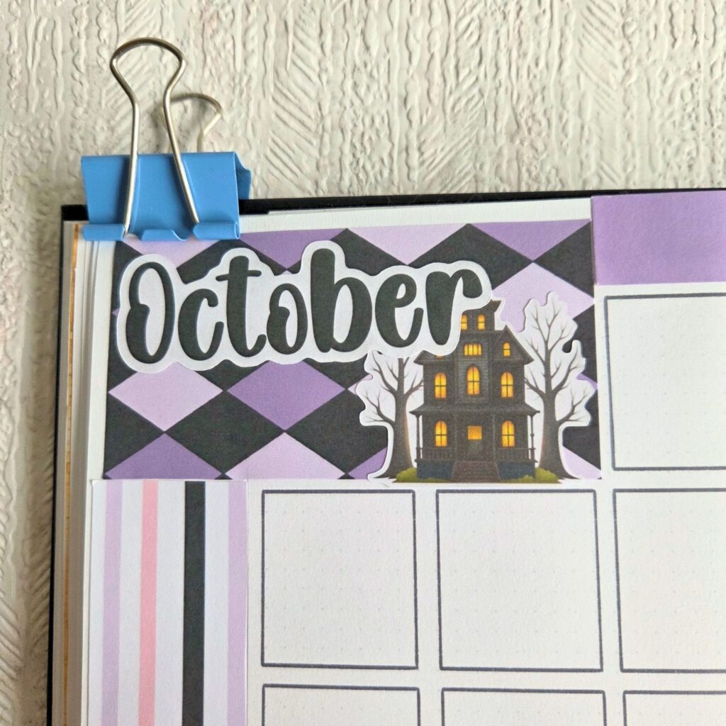 October bullet journal step by step tutorial - halloween theme