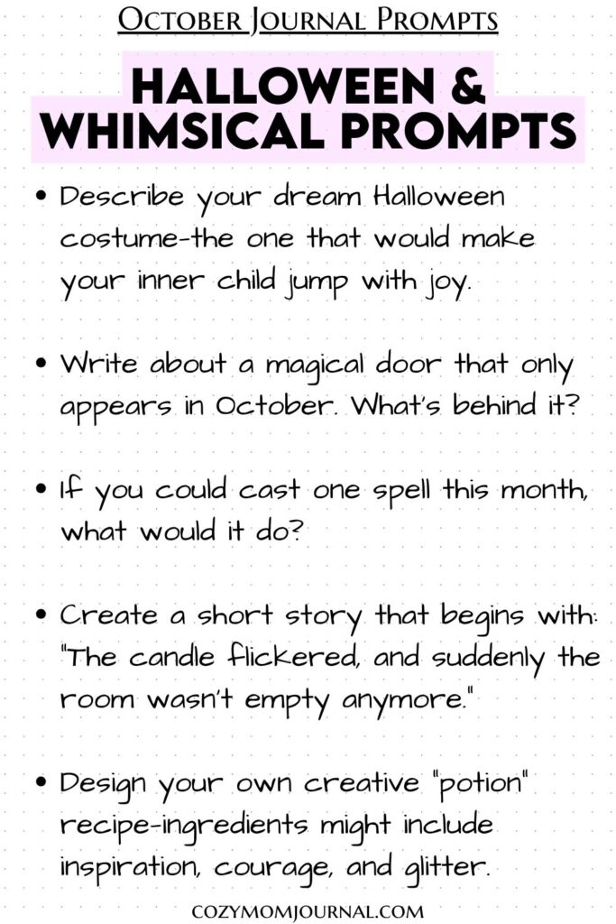 October journal prompts
