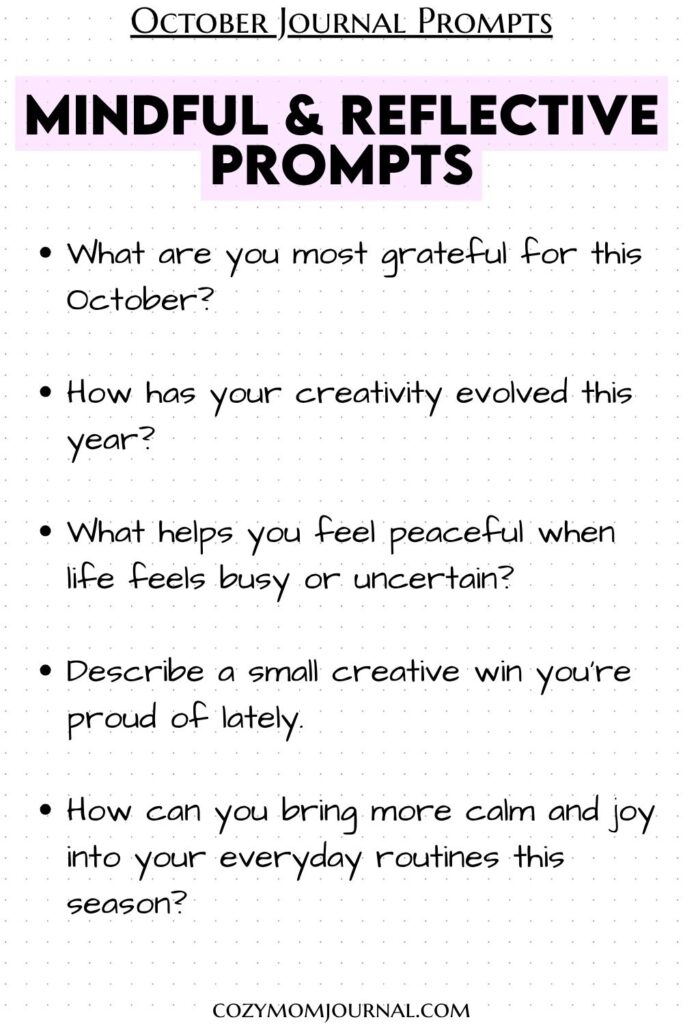 October journal prompts