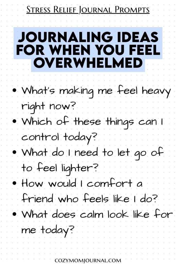 stress relief journaling ideas