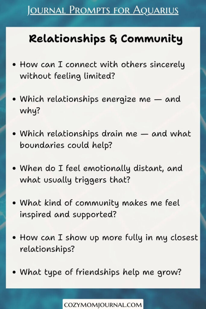 journaling prompts for Aquarius zodiac sign