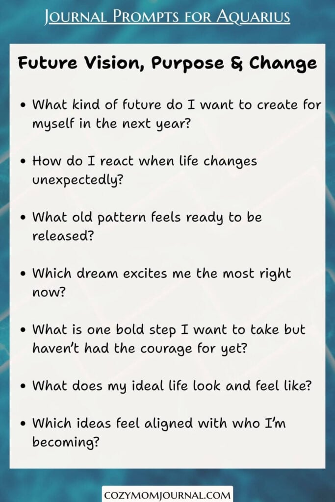 journaling prompts for Aquarius zodiac sign