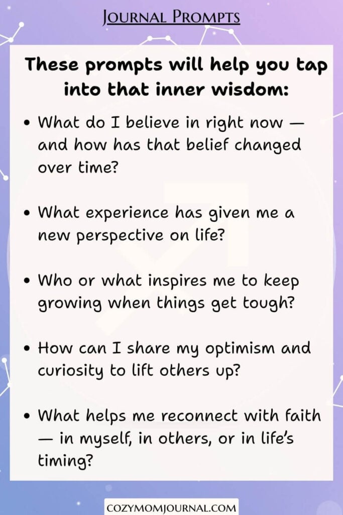 journaling prompts for Sagittarius zodiac sign