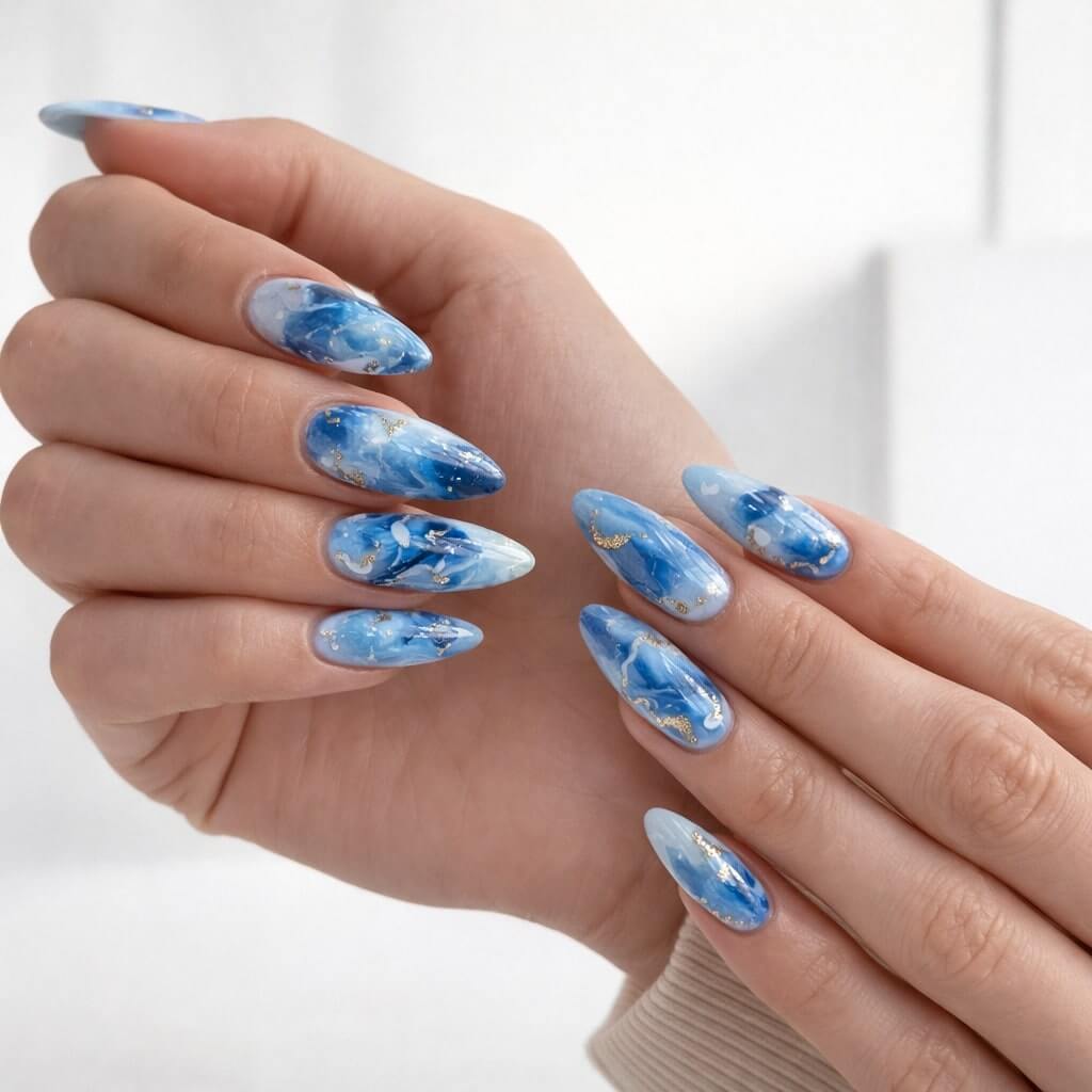 blue nails