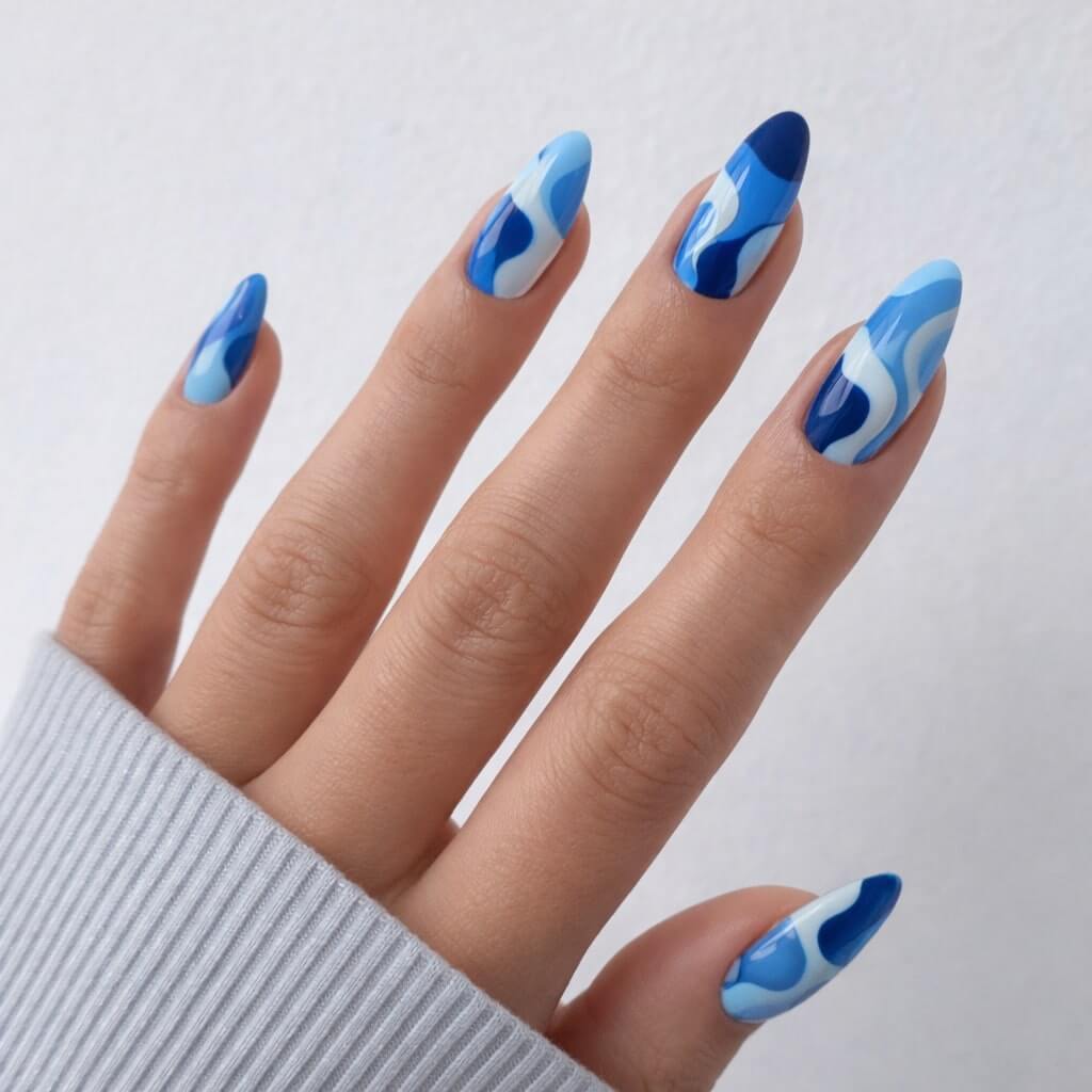 blue nails
