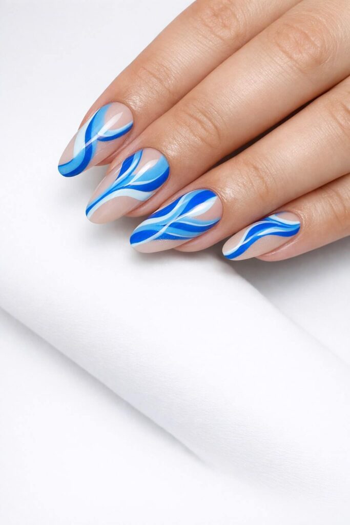 blue nails
