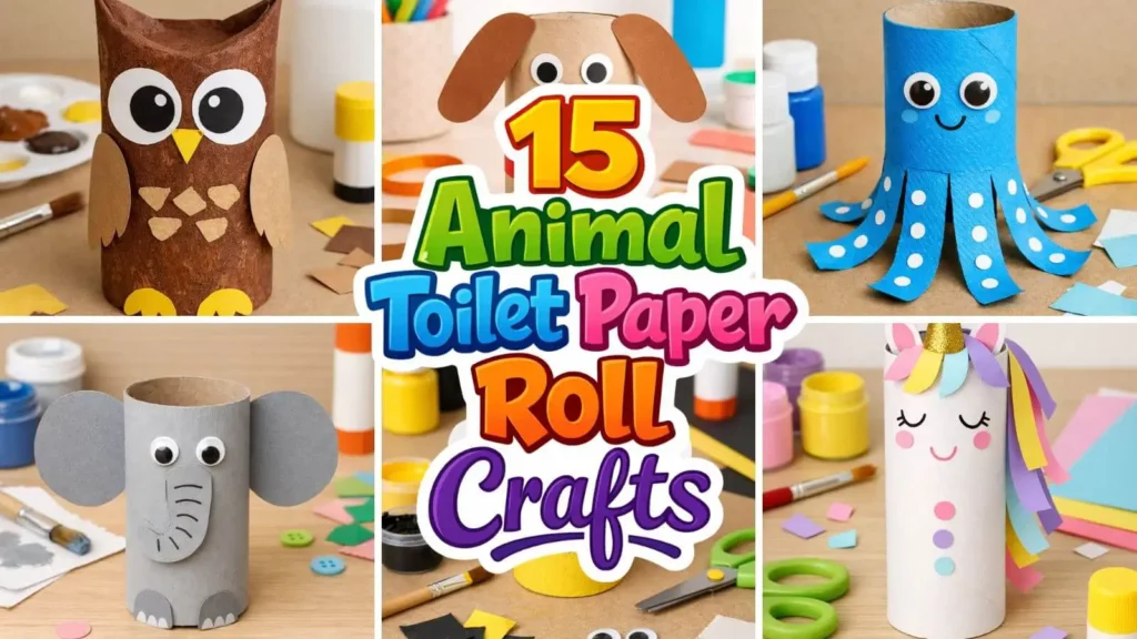 Animal toilet paper roll crafts