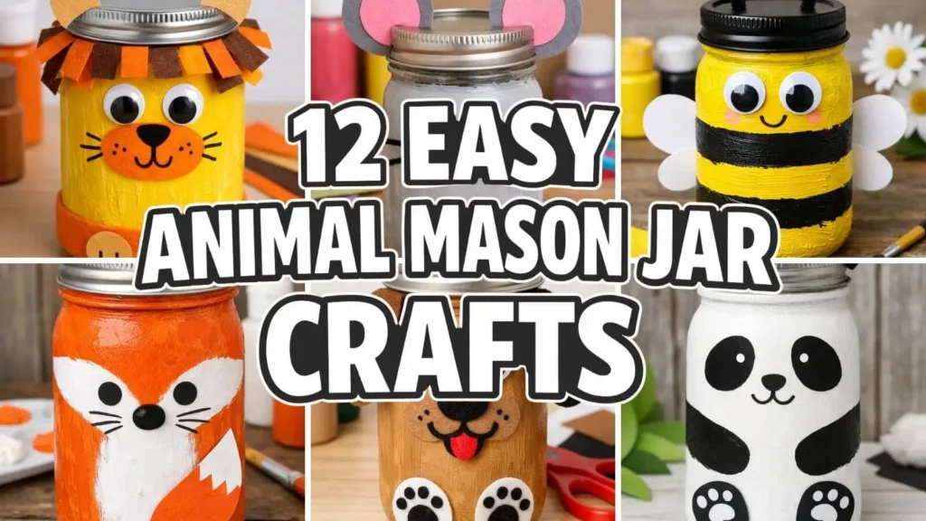 animal mason jar crafts