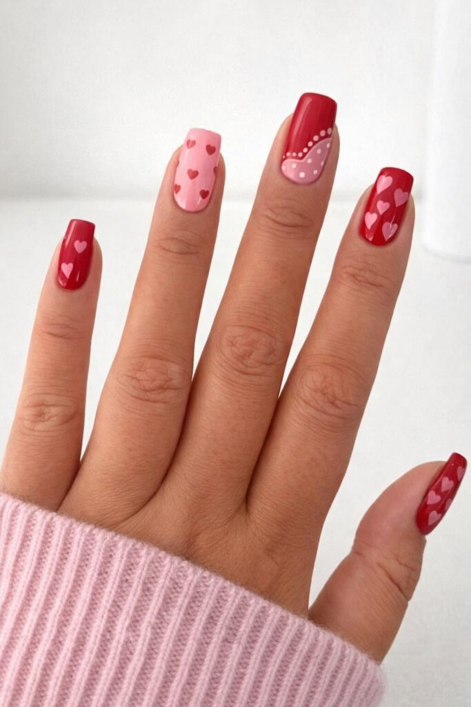 Valentines nails