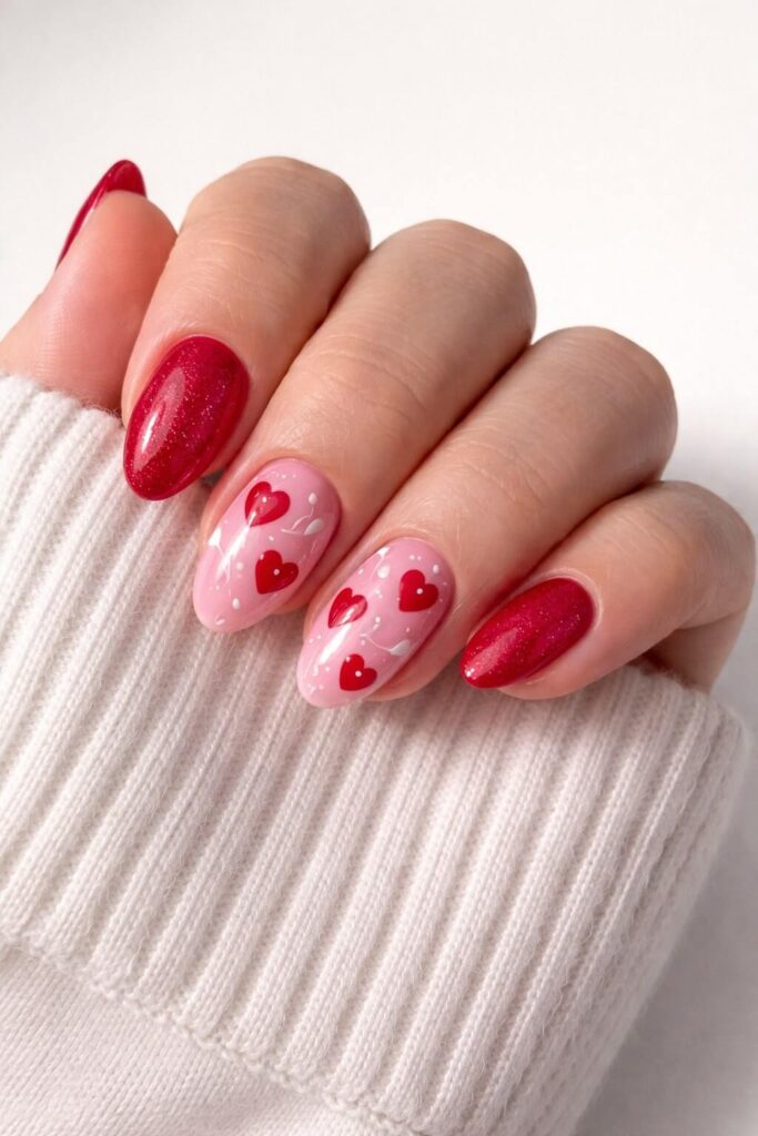 Valentines nails