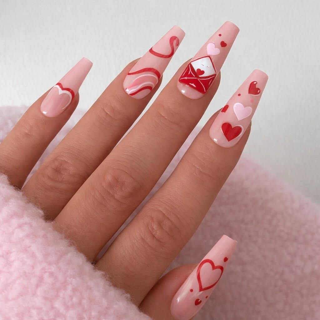 Valentines nails