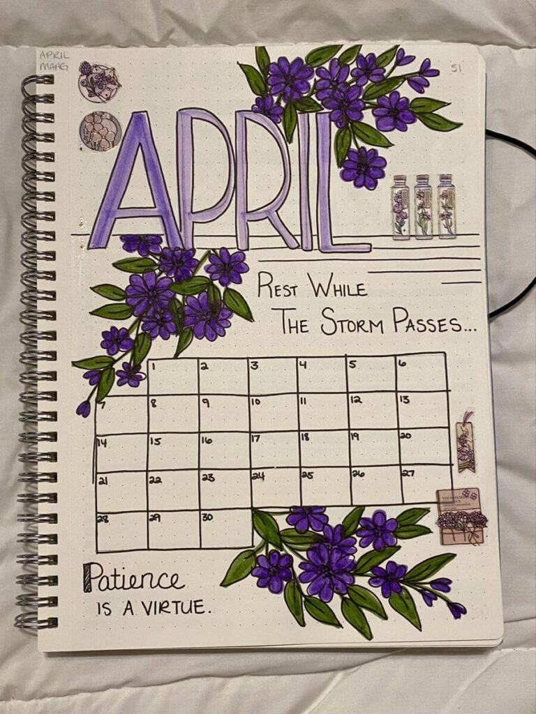 april bullet journal ideas