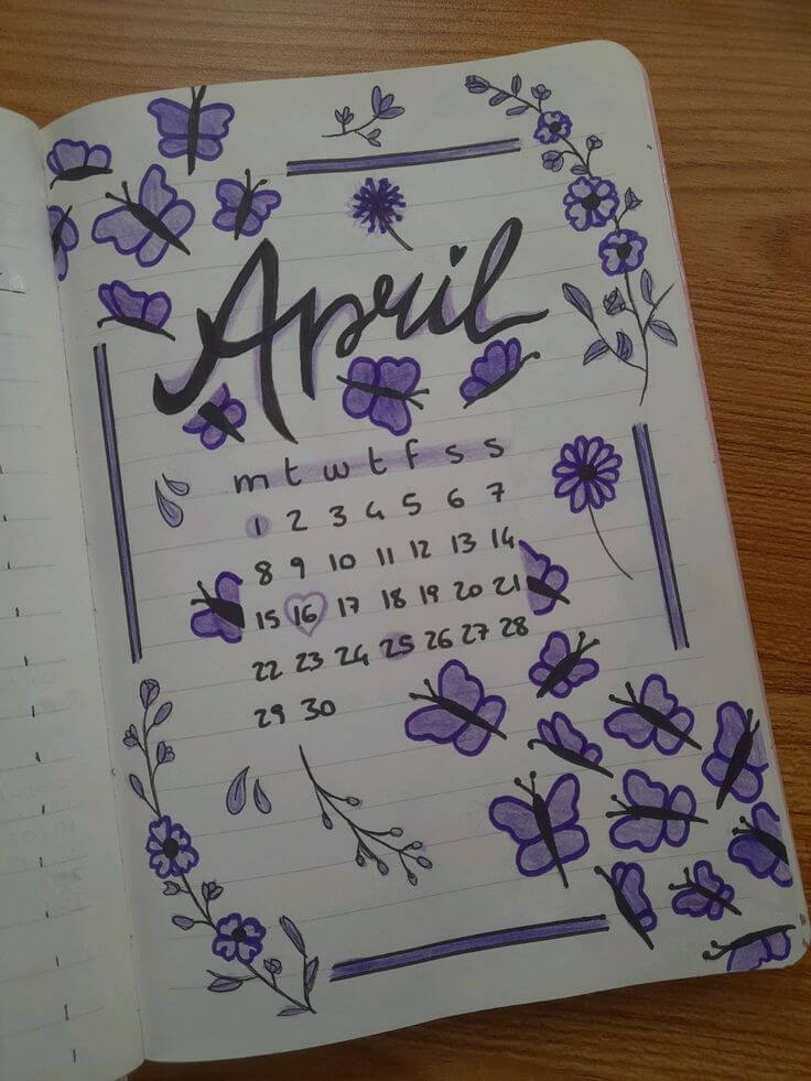 april bullet journal ideas