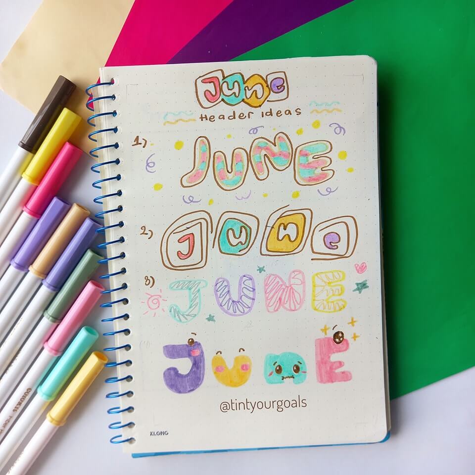 June Bullet Journal Ideas