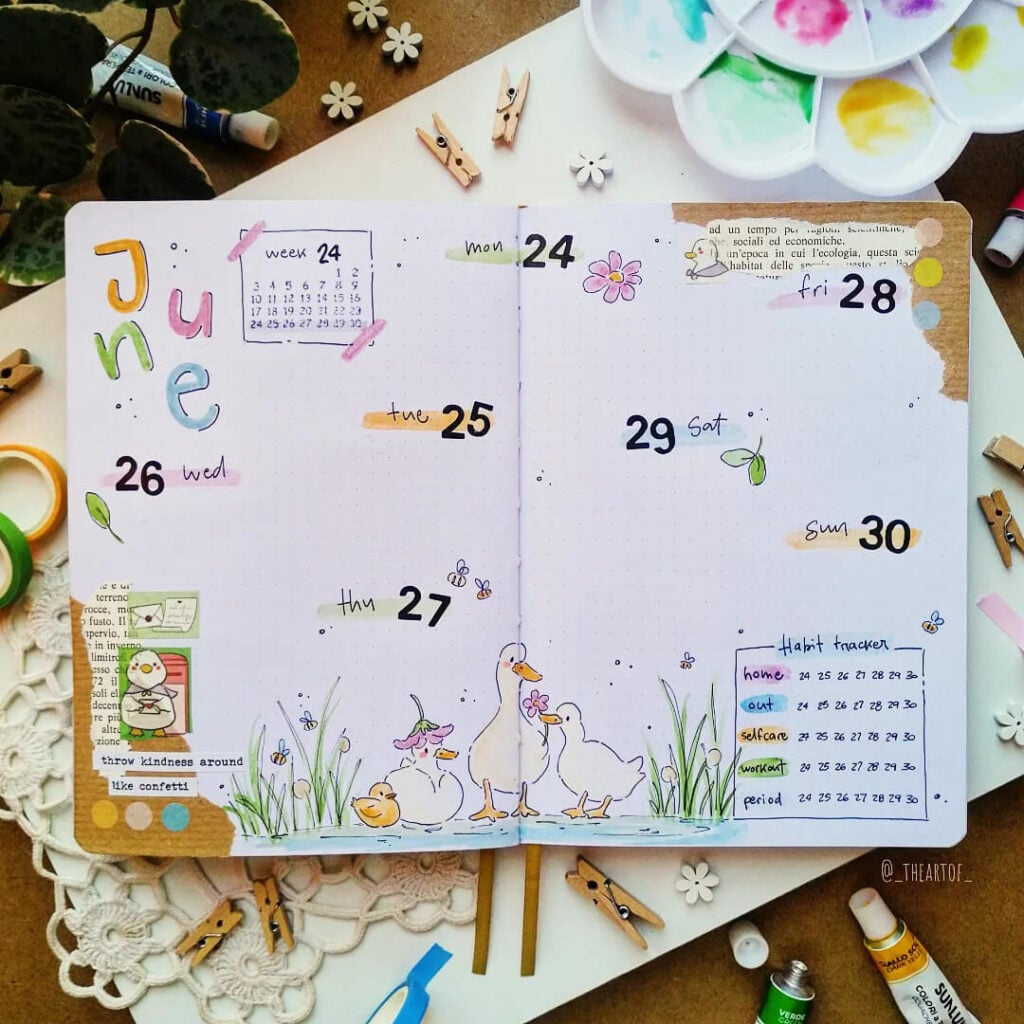 June Bullet Journal Ideas