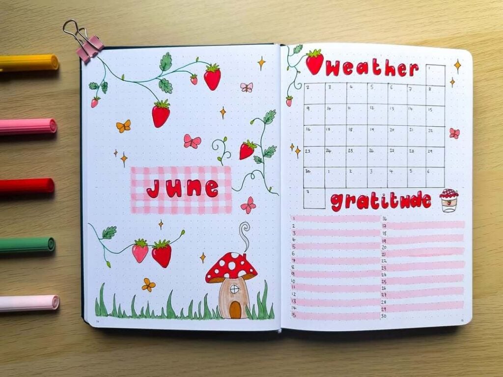 June Bullet Journal Ideas