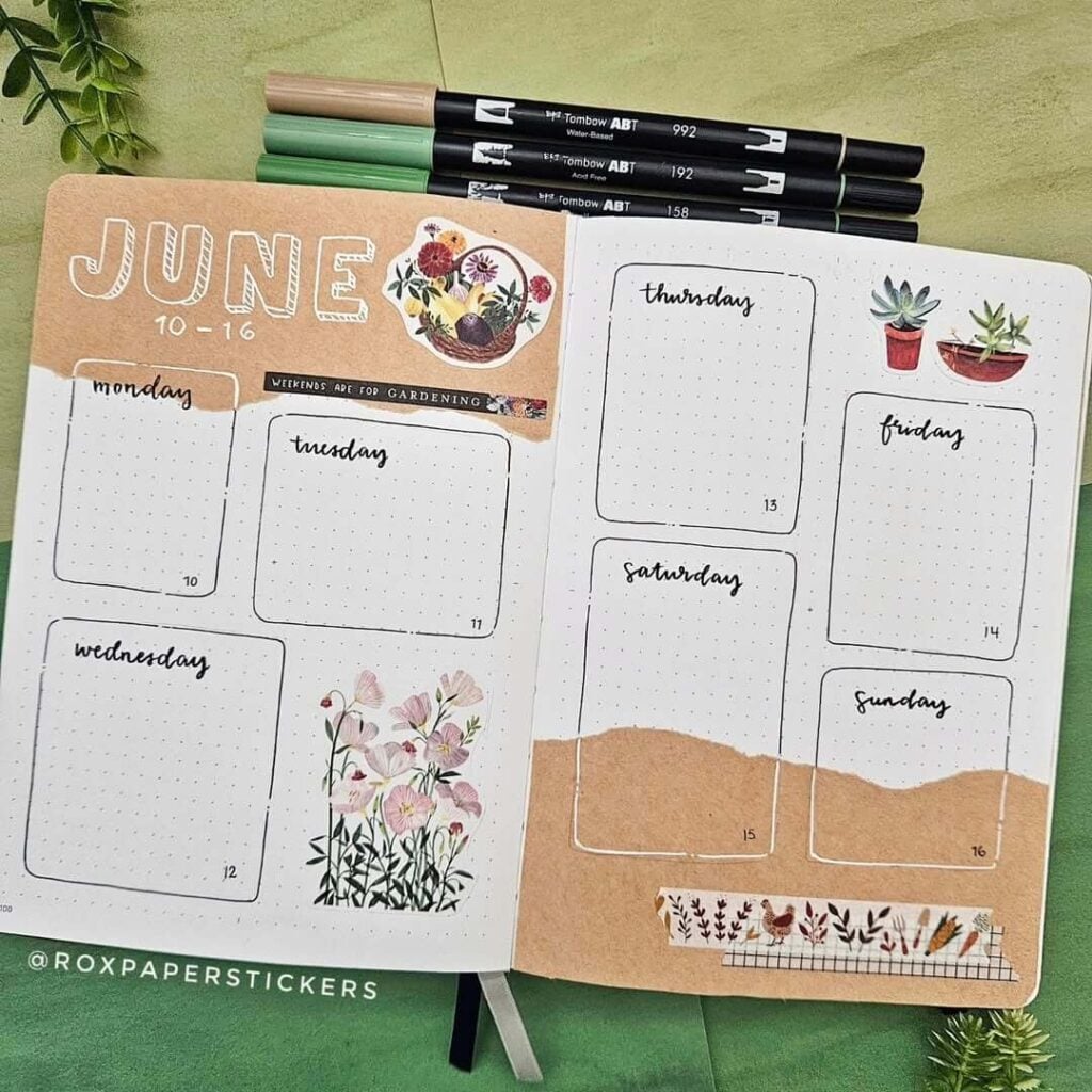 June Bullet Journal Ideas