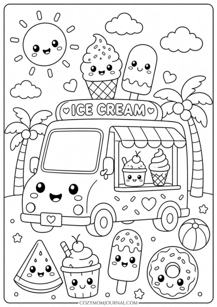 summer coloring pages