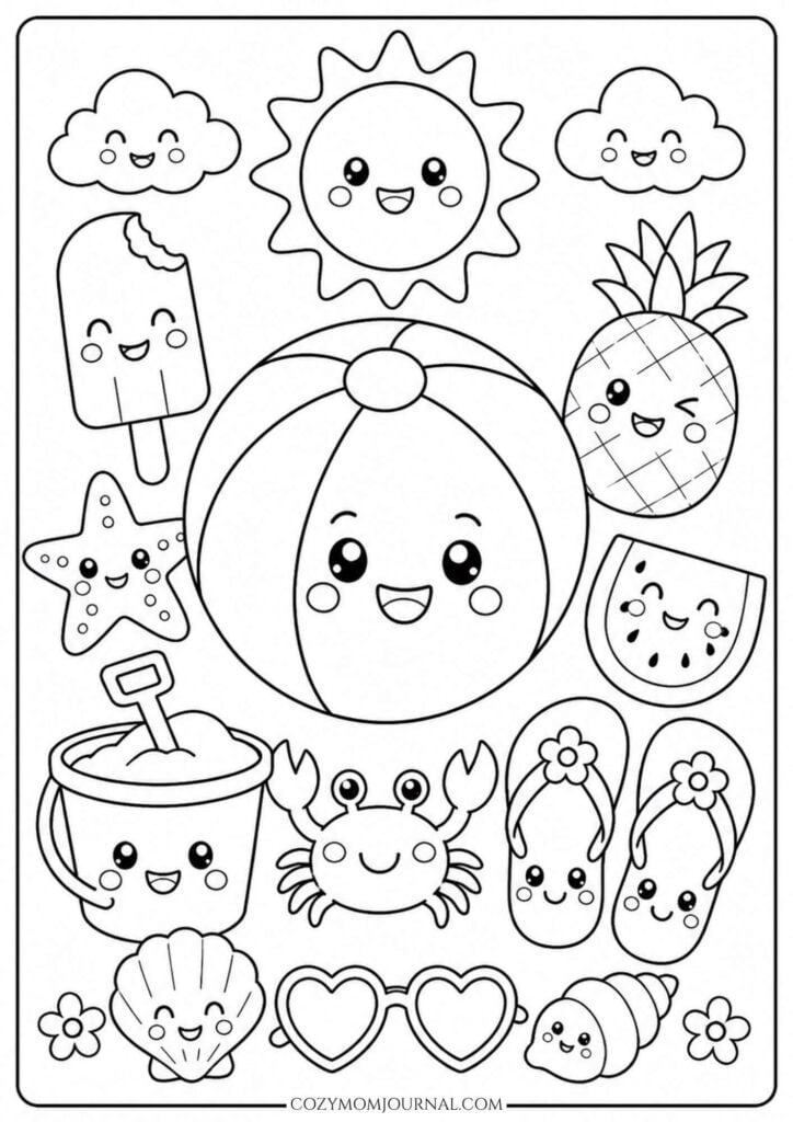 summer coloring pages